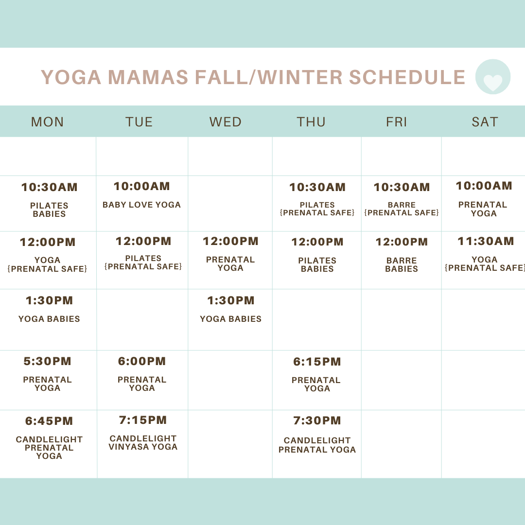 Yoga Spring Schedule